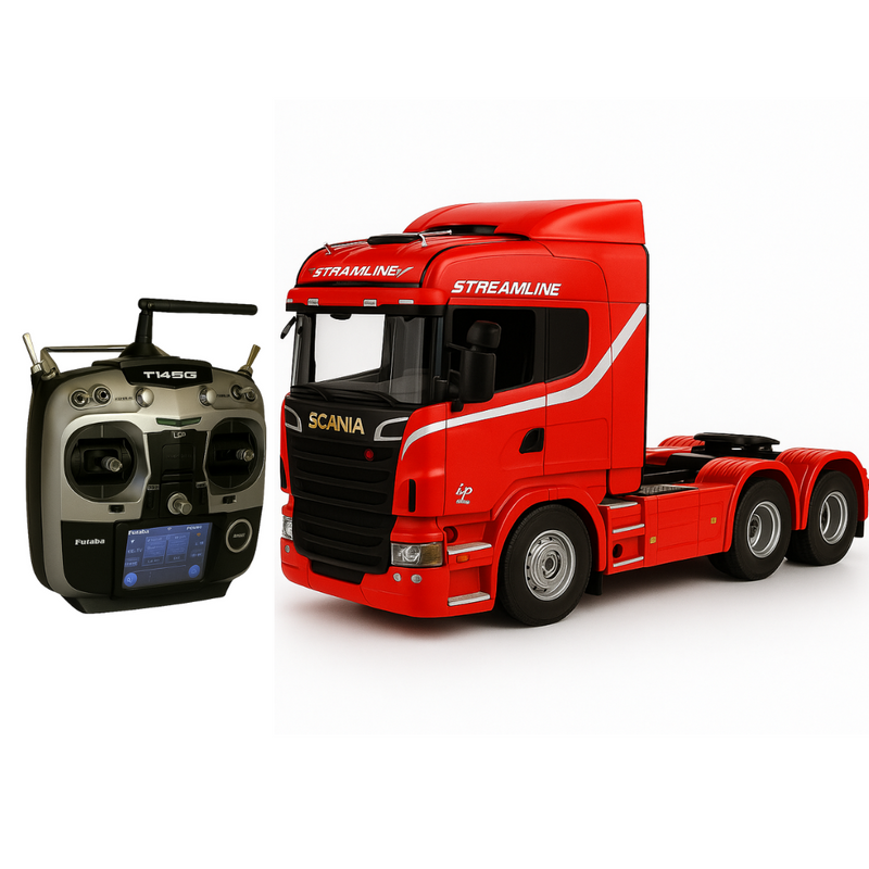 Caminhão Scania Miniatura Realista de Controle Remoto + Carreta de Brinde